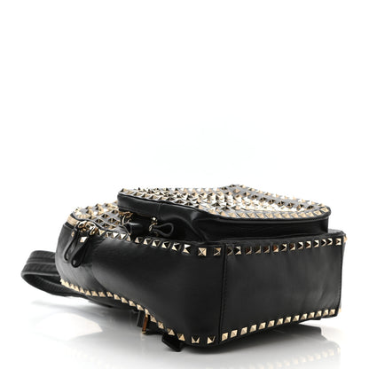 Valentino Garavani Calfskin Medium Rockstud All Over Backpack Black 4 of 9