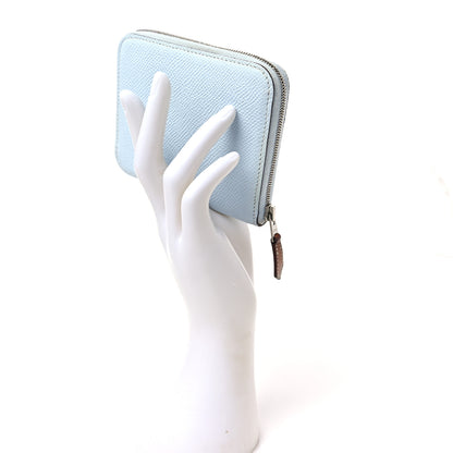 Hermes Epsom Silk'in Compact Wallet Bleu Brume 2 of 7