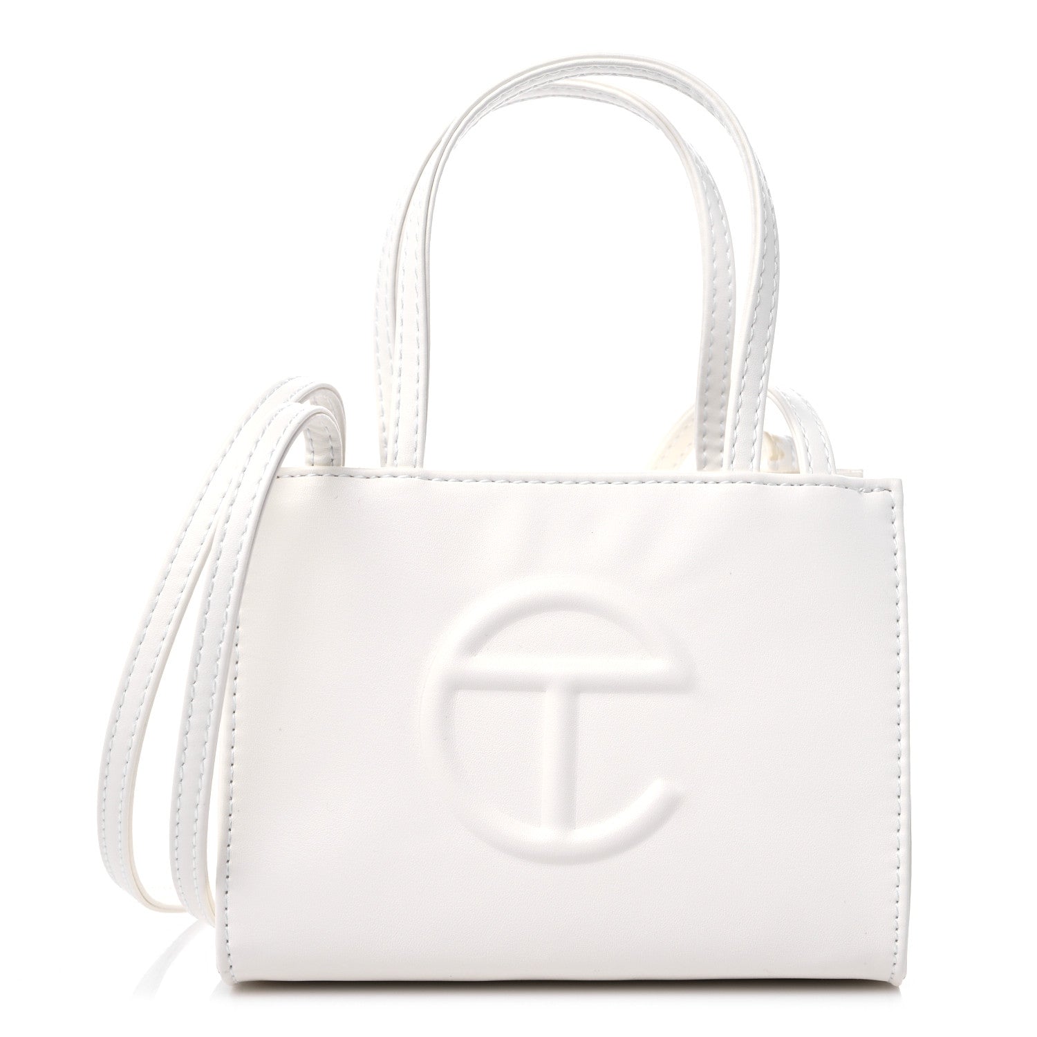 Telfar Vegan Leather Small Shopping Bag White 1 of 10