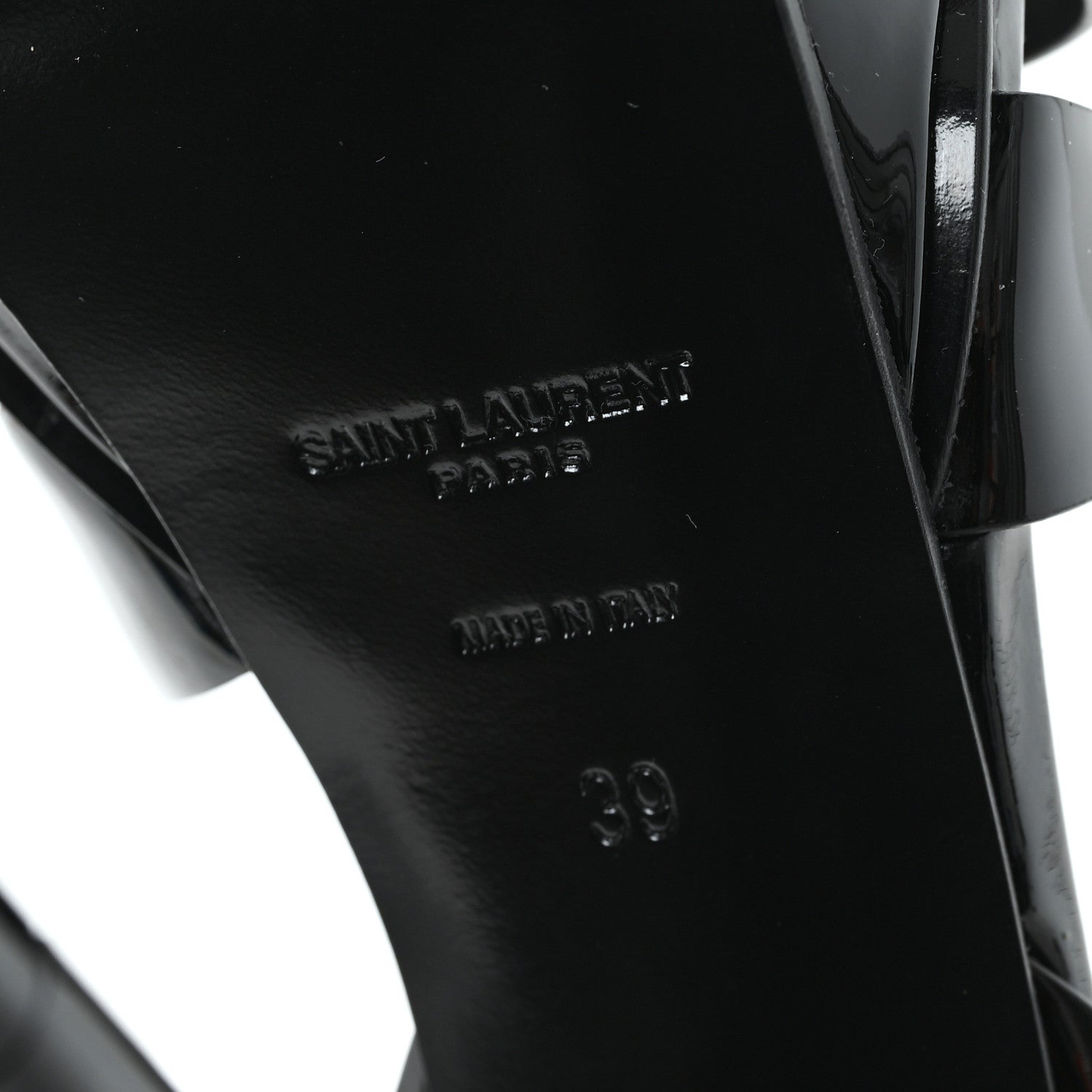 Saint Laurent Patent Tribute 105 Platform Sandals 39 Black 7 of 10