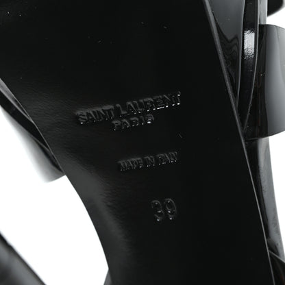 Saint Laurent Patent Tribute 105 Platform Sandals 39 Black 7 of 10