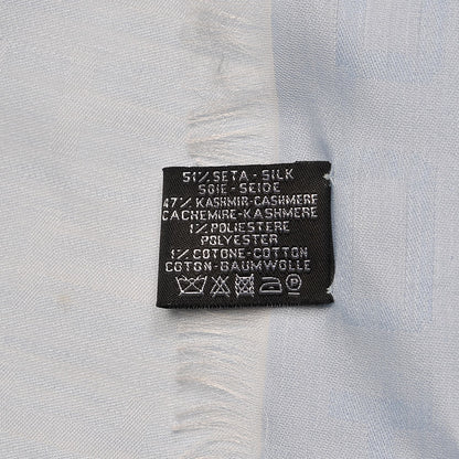 Chanel Silk Cashmere N°5 Square Scarf Light Blue 4 of 4