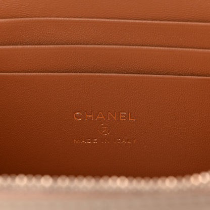 Chanel Lambskin Quilted Small Top Handle Vanity Case With Chain Ecru Dark Beige 6 of 11