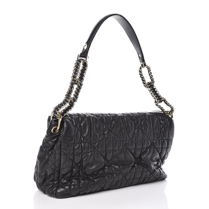 Christian Dior Lambskin Cannage Medium Delidior Flap Bag Black 3 of 12