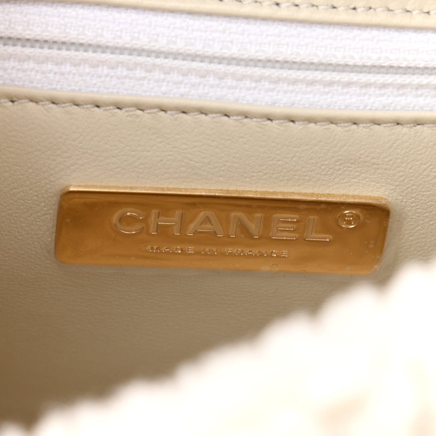 Chanel Crumpled Calfskin Shearling Sheepskin Medium Chanel 19 Flap White 6 of 10