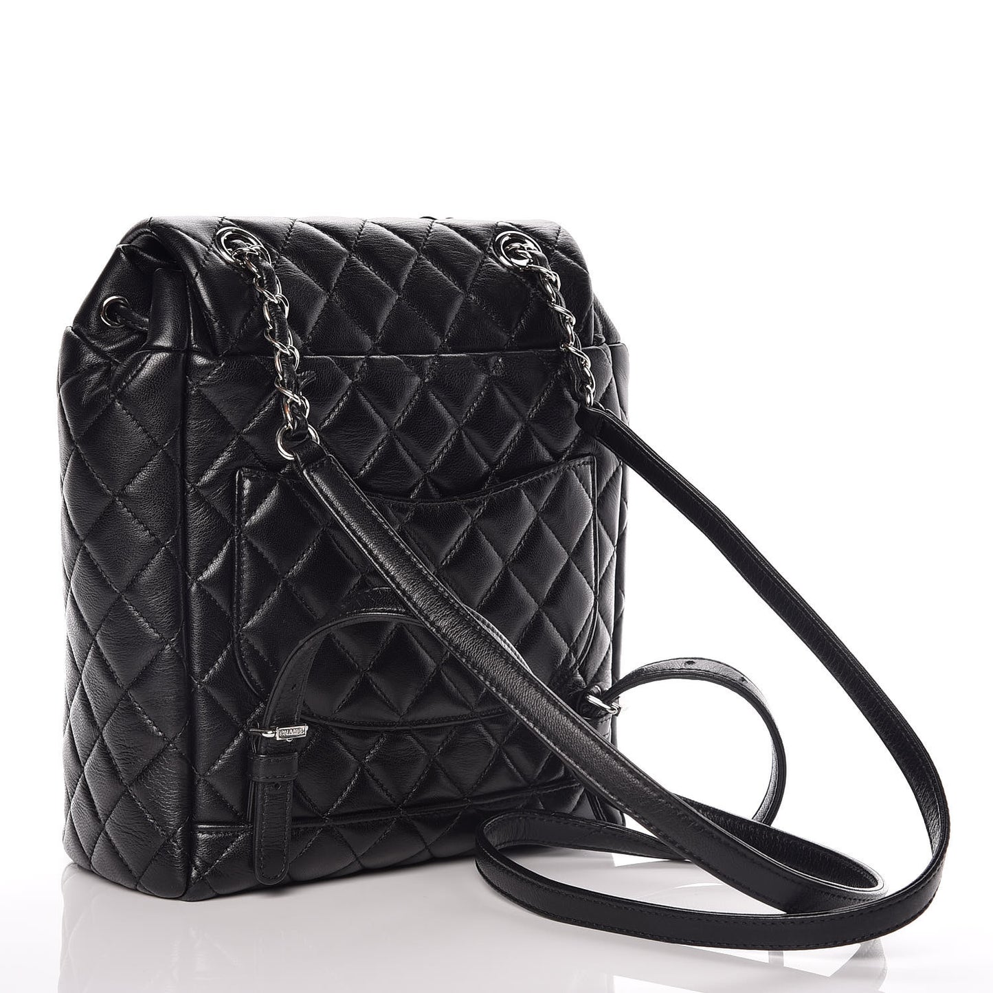 Lambskin Quilted Small Urban Spirit Backpack Black