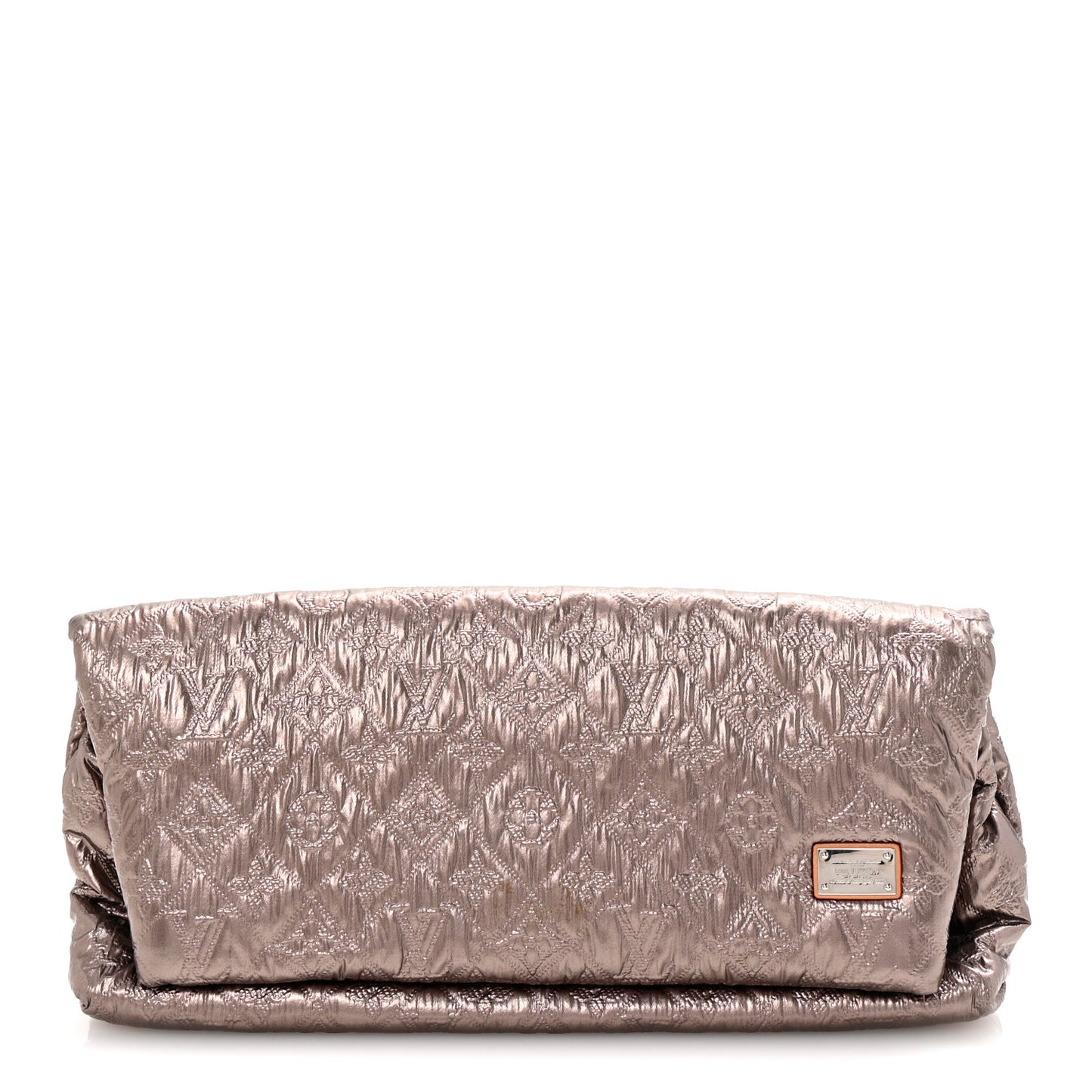 Jacquard Quilted Monogram Limelight Clutch MM Rose Gold