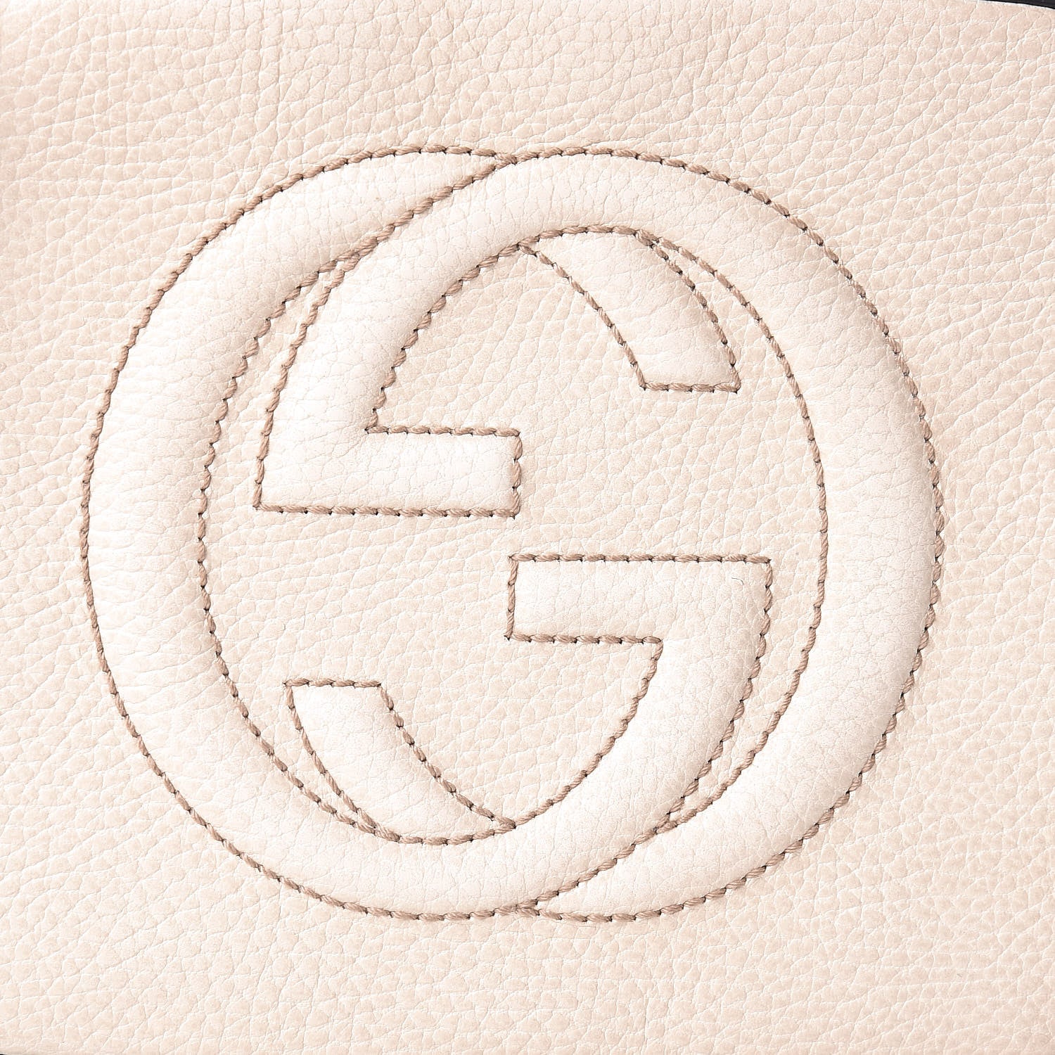 Gucci Dollar Calfskin Bi-Color Small Soho Disco Bag Mystic White Black 10 of 10