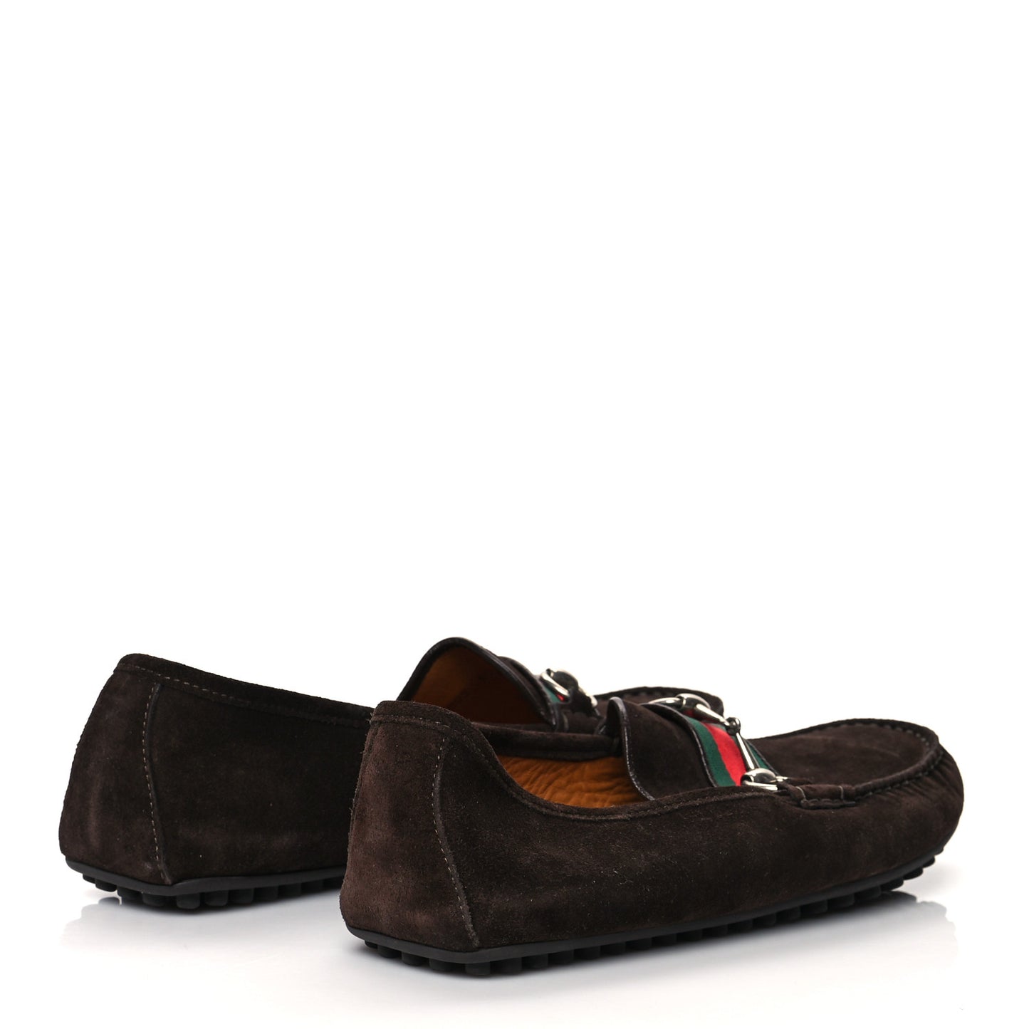 Suede Web Mens Horsebit Driver Loafers 9 Cocoa