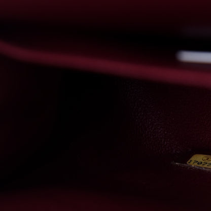 Chanel Striated Patent Quilted Jumbo Double Flap Burgundy 7 of 10