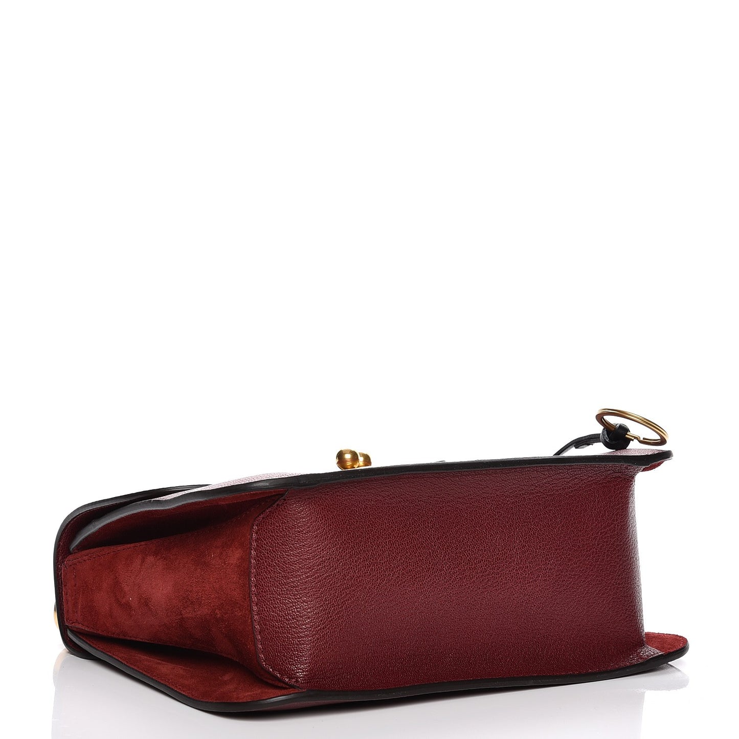 Goatskin Medium Mily Shoulder Bag Sienna Red