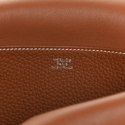 Hermes Taurillon Clemence Halzan 25 Gold 6 of 12