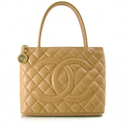 Chanel Caviar Quilted Medallion Tote Beige 1 of 11