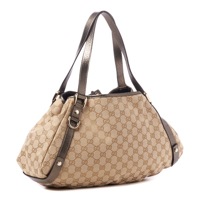 Gucci Monogram Medium Abbey Shoulder Bag Pewter 2 of 7