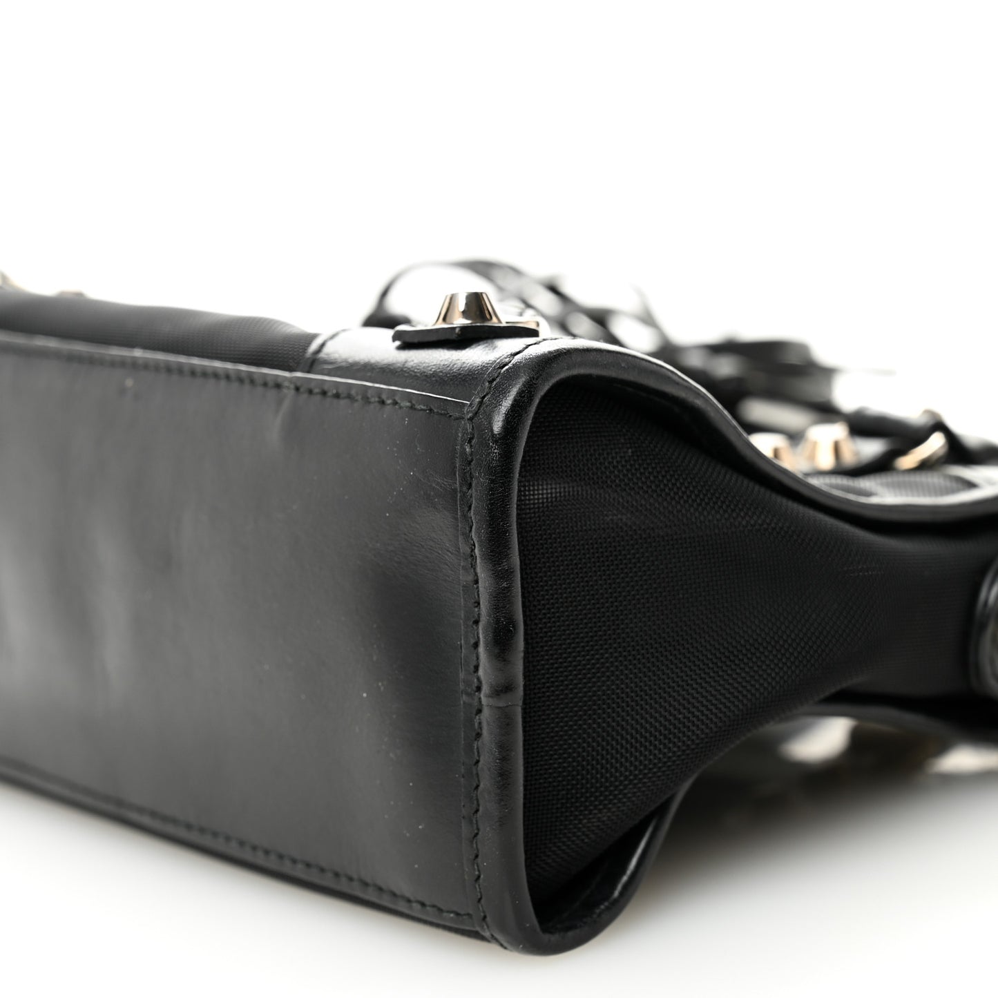 Mesh Calfskin Classic Silver Hardware Mini City Black