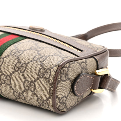 Gucci GG Supreme Monogram Web Mini Ophidia Shoulder Bag Brown 16 of 16