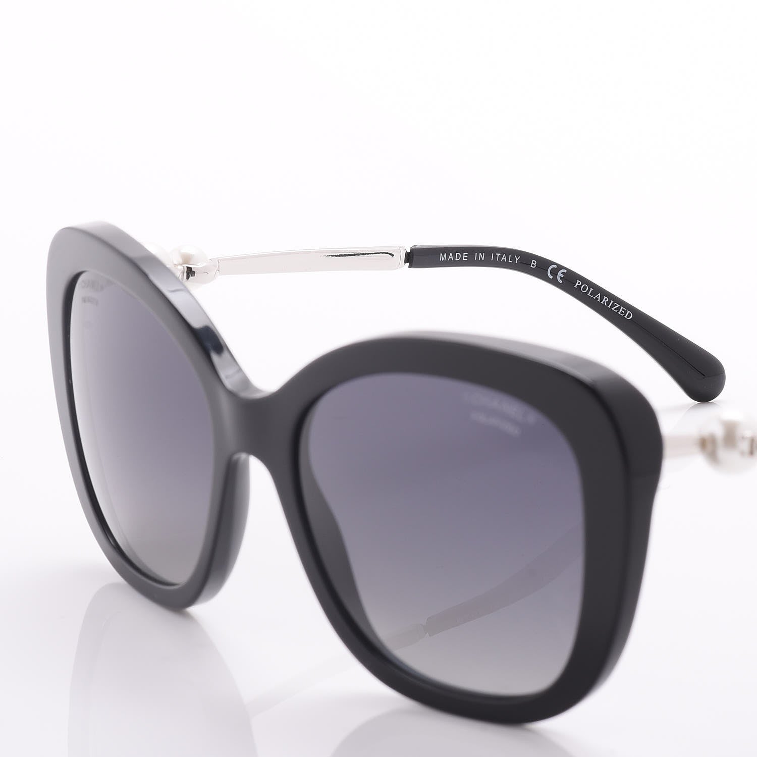 Chanel Acetate Polarized Butterfly Winter Pearl Sunglasses 5339-H-A Black 6 of 8