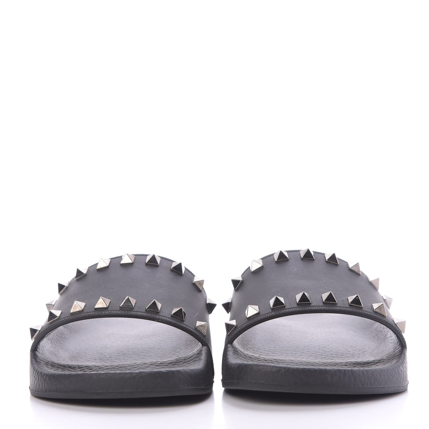 Rubber Rockstud Slide Sandals 38 Black