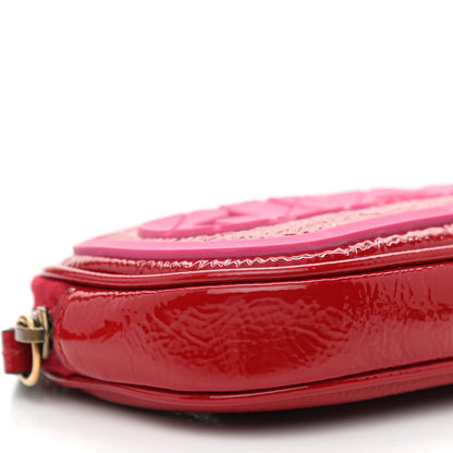 Gucci Patent Rubber Game Patch Logo Belt Bag 95 38 Hibiscus Red 9 of 11
