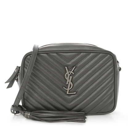 Saint Laurent Calfskin Matelasse Monogram Lou Camera Bag Dark Smog 1 of 12