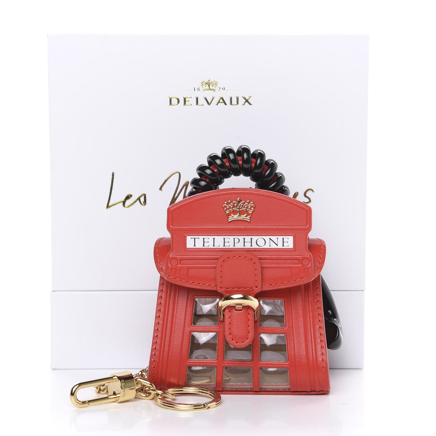 Box Calfskin Miniature Piccadilly Circus Bag Charm Red