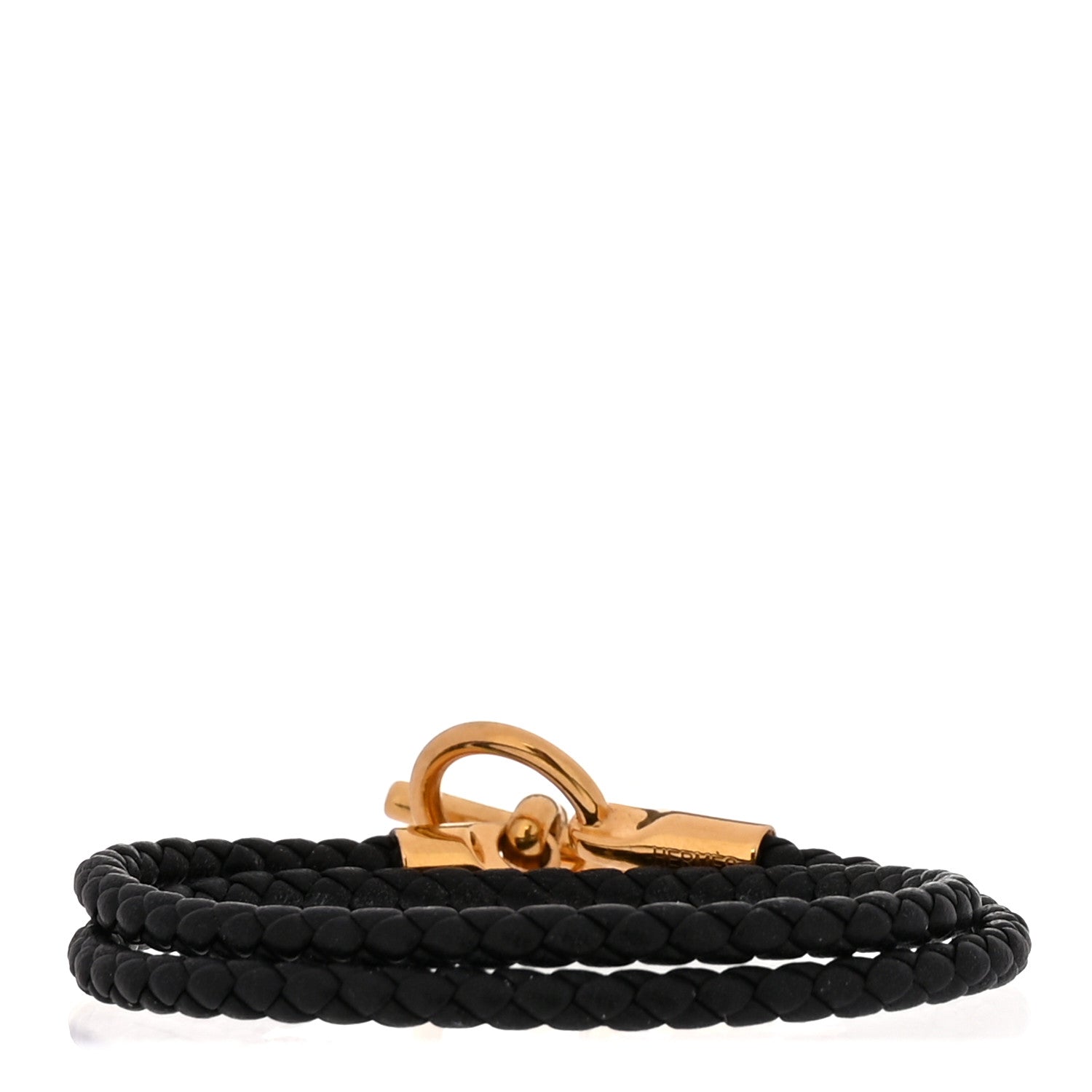 Hermes Swift Double Tour Glenan Bracelet T3 Black 3 of 5