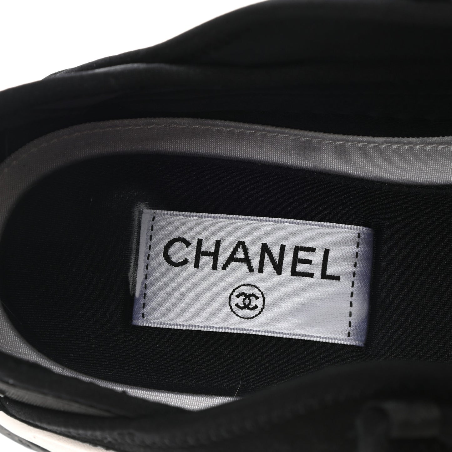 Velvet Calfskin Mixed Fibers CC Sneakers 39.5 Black