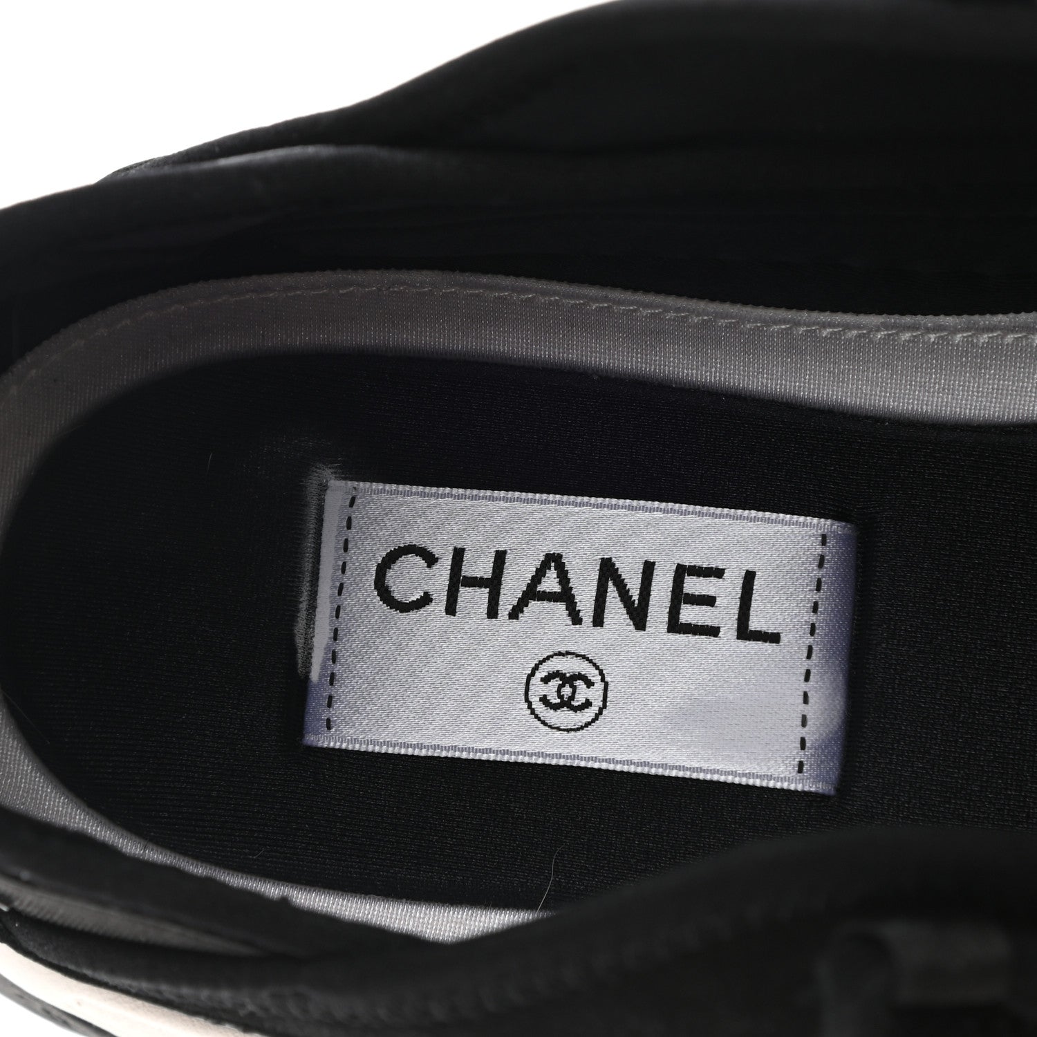 Chanel Velvet Calfskin Mixed Fibers CC Sneakers 39.5 Black 7 of 10