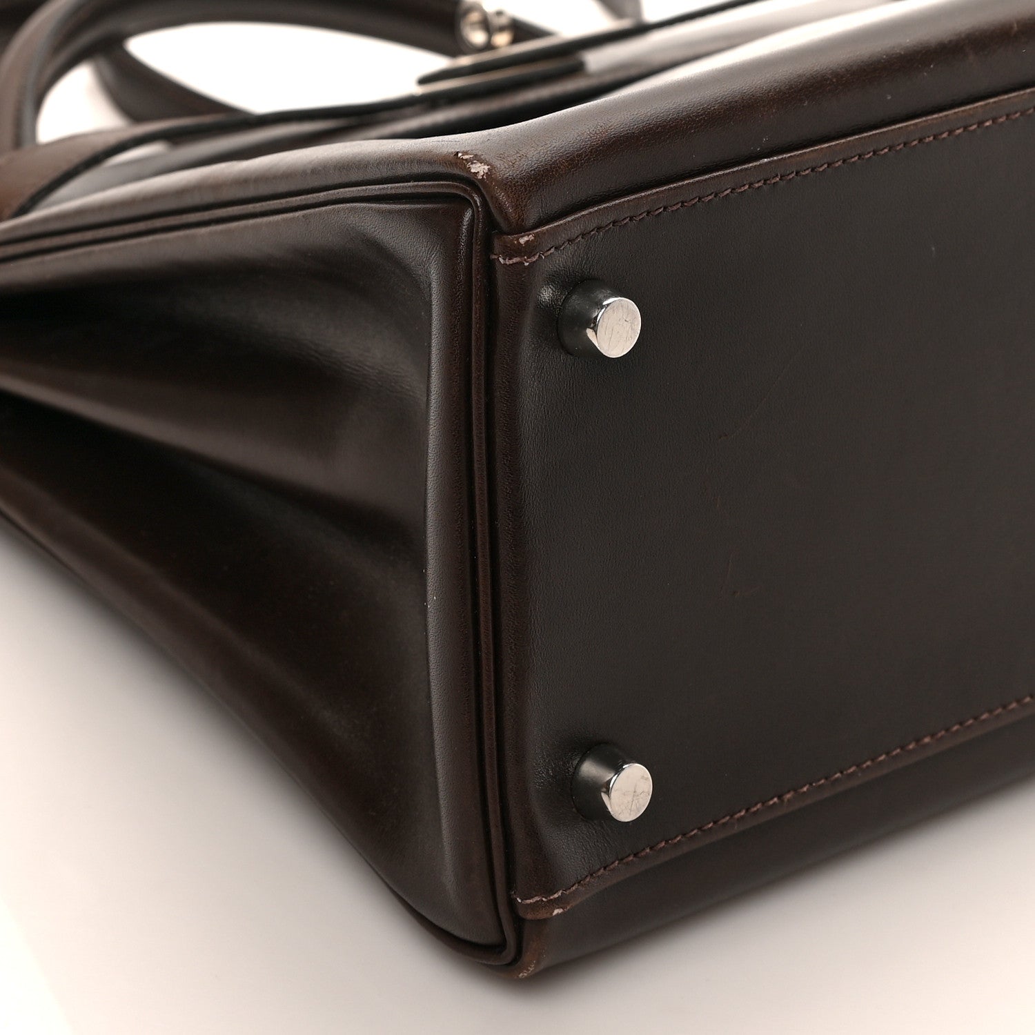 Hermes Box Kelly Retourne 32 Chocolate 8 of 9
