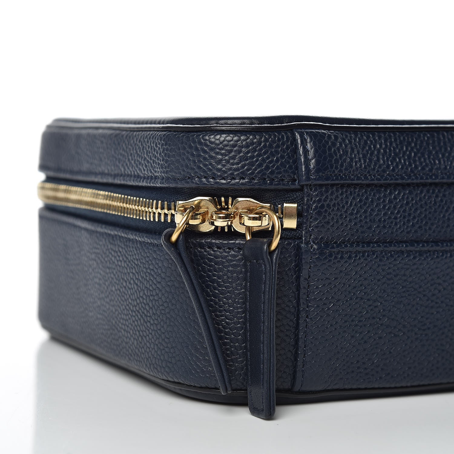 Chanel Caviar Quilted Medium CC Filigree Vanity Case Navy 8 of 10