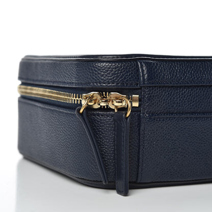 Chanel Caviar Quilted Medium CC Filigree Vanity Case Navy 8 of 10