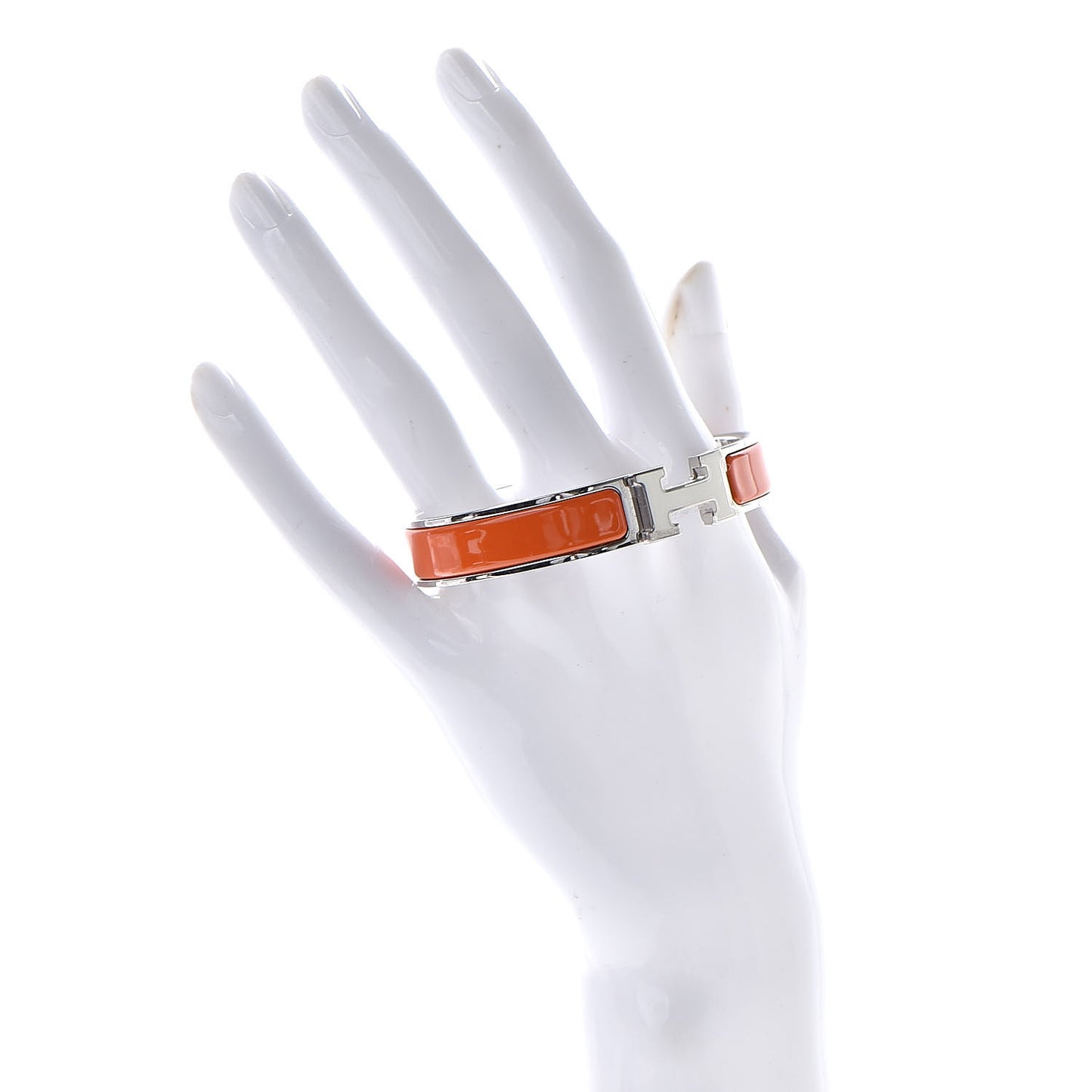 Enamel Narrow Clic Clac H Bracelet PM Orange