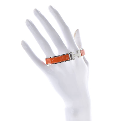 Hermes Enamel Narrow Clic Clac H Bracelet PM Orange 2 of 6