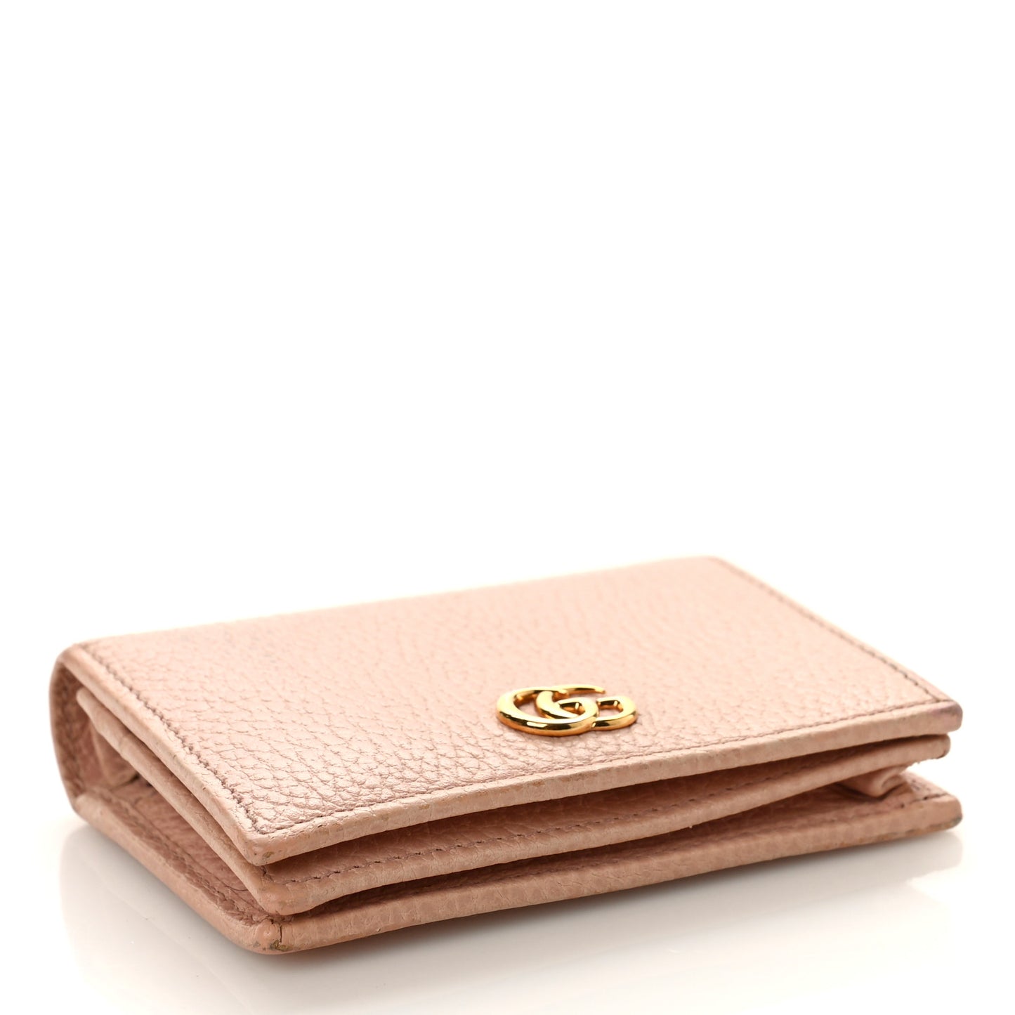 Dollar Calfskin GG Marmont Card Case Perfect Pink