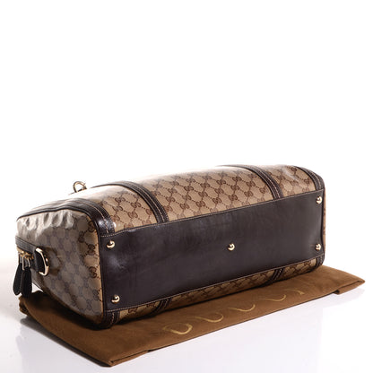Gucci Crystal Monogram Large Duchessa Boston Dark Brown 4 of 9