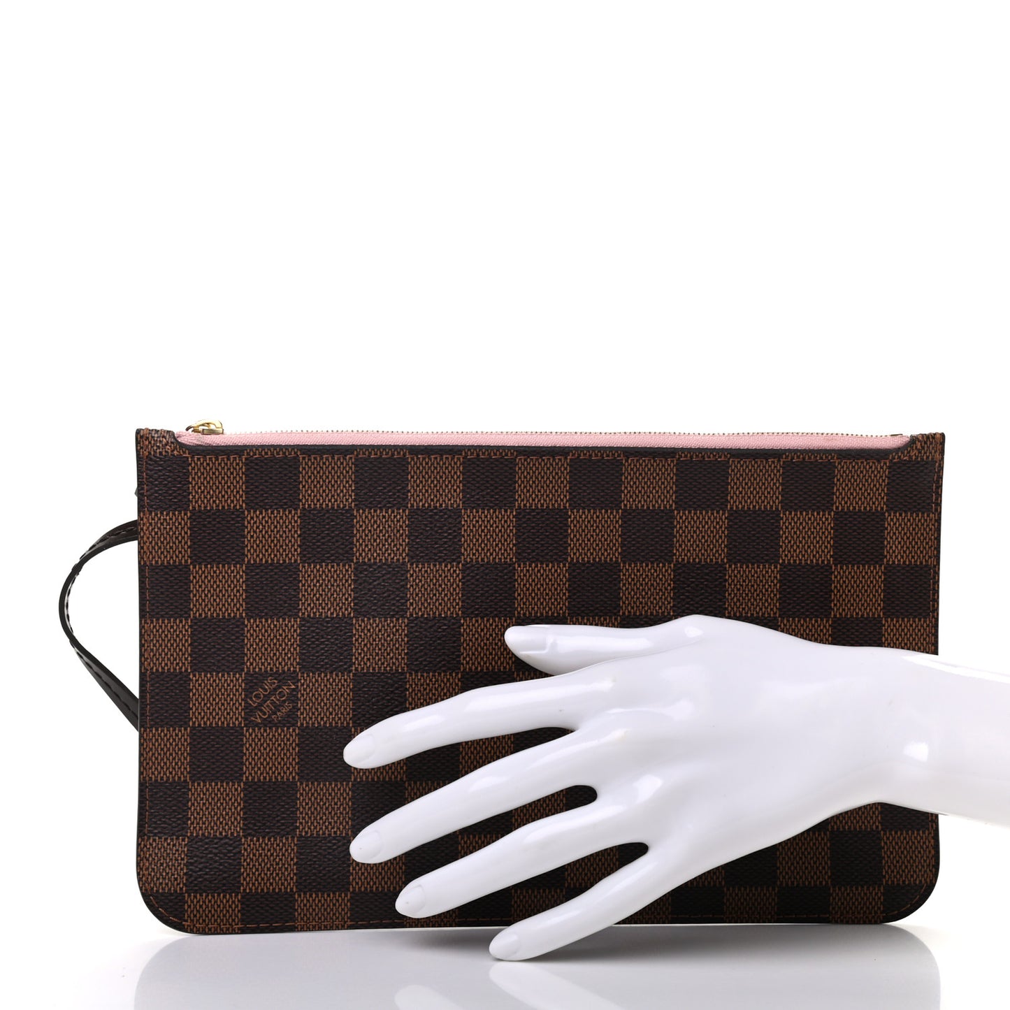 Damier Ebene Neverfull MM GM Pochette Rose Ballerine