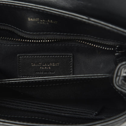 Saint Laurent Calfskin Y Quilted Monogram Toy Loulou Crossbody Bag Black 6 of 13