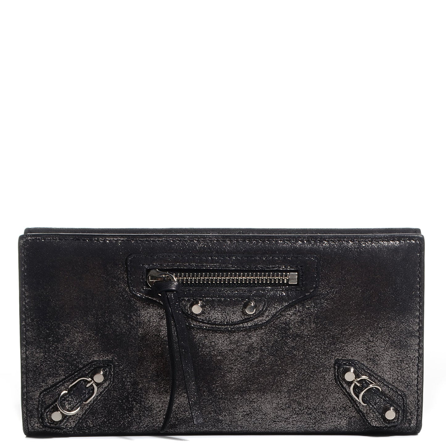 Calfskin Milkyway Papier Money Wallet Black