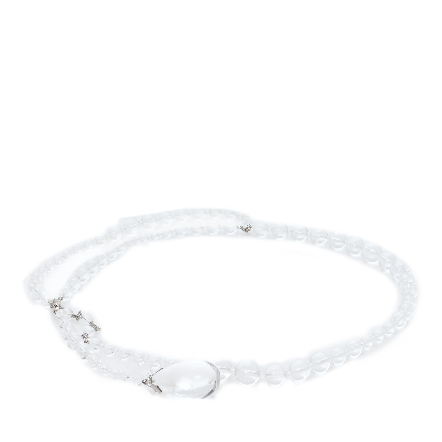 Transparent Bead Crystal CC Strand Belt