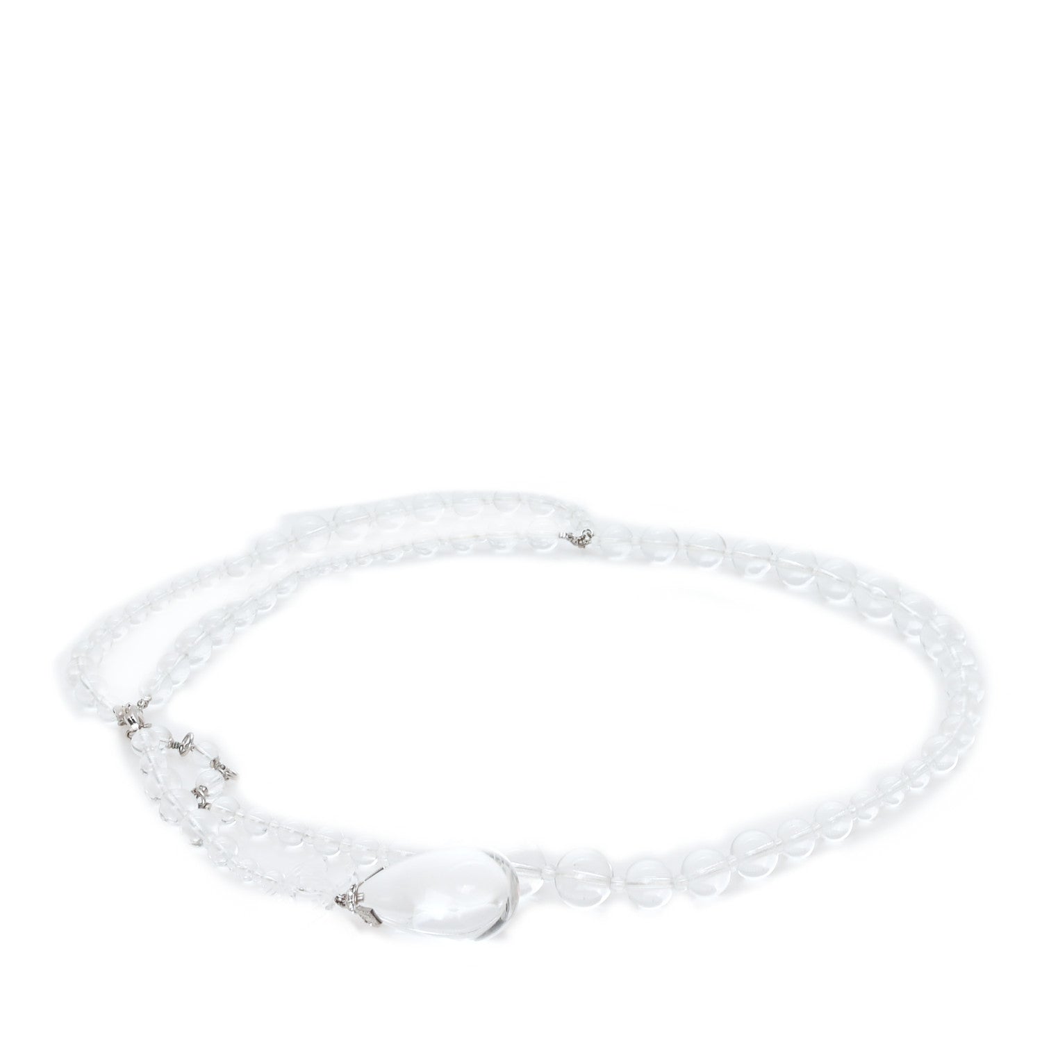 Chanel Transparent Bead Crystal CC Strand Belt 2 of 3
