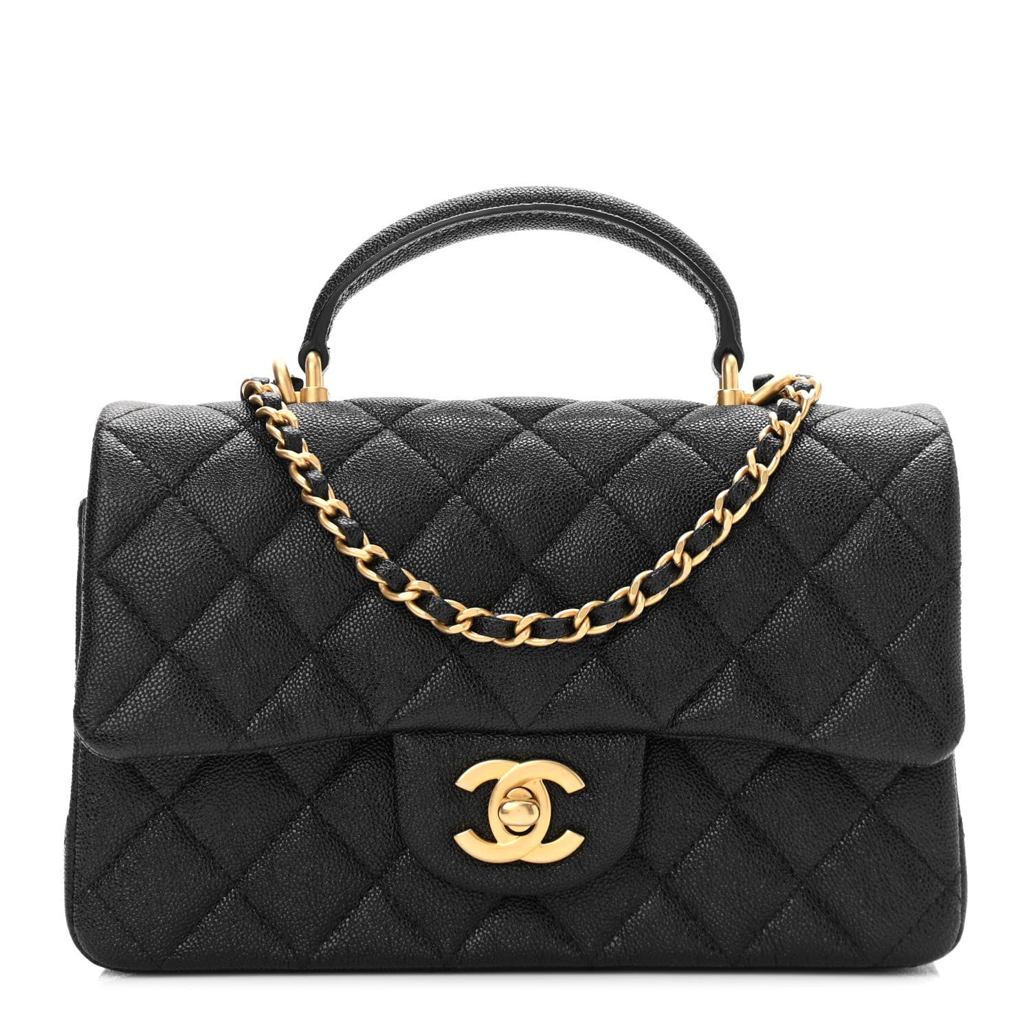 Chanel Caviar Quilted Mini Top Handle Rectangular Flap Black 1 of 11