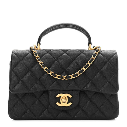 Chanel Caviar Quilted Mini Top Handle Rectangular Flap Black 1 of 11