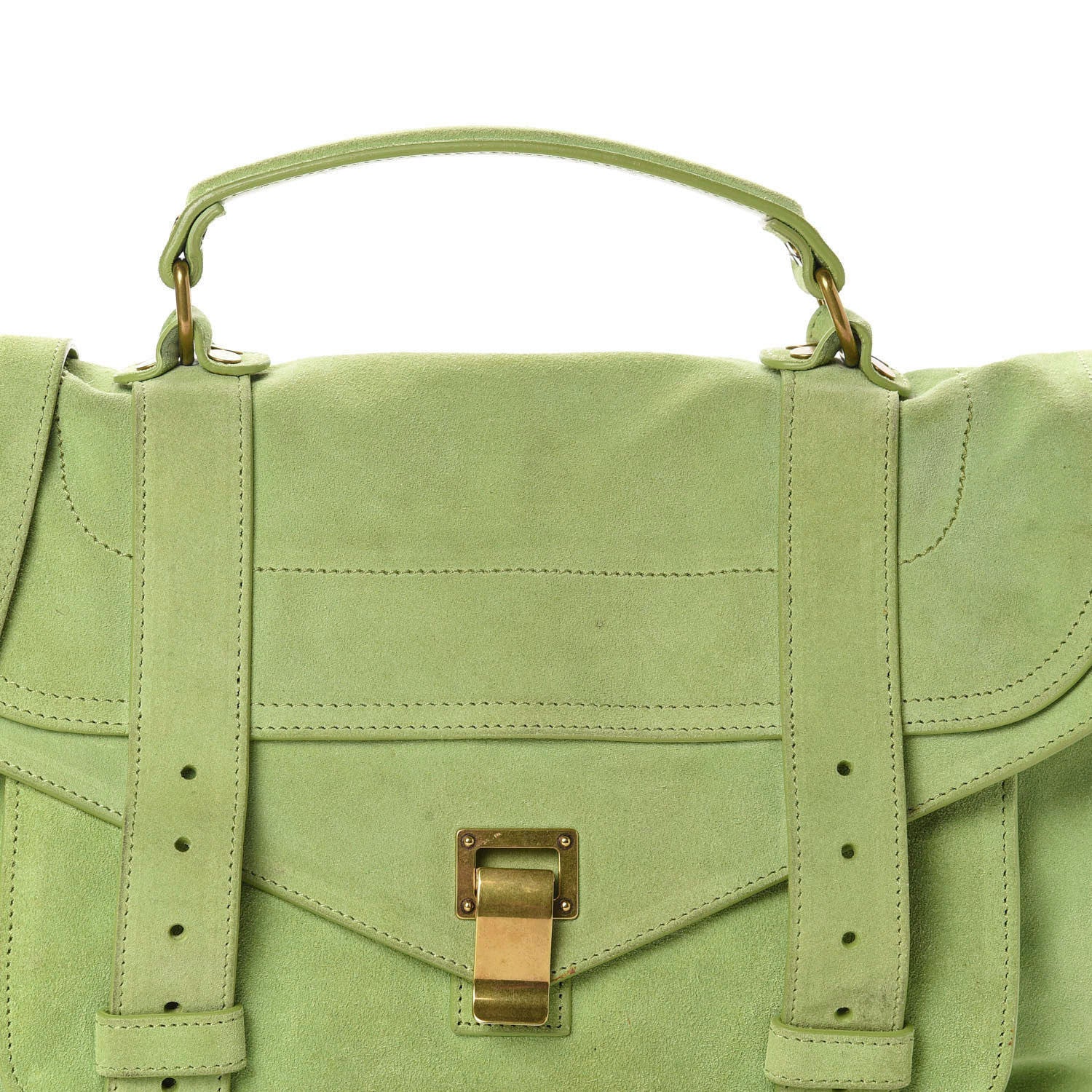 Proenza Schouler Suede Medium PS1 Satchel Grass 14 of 14