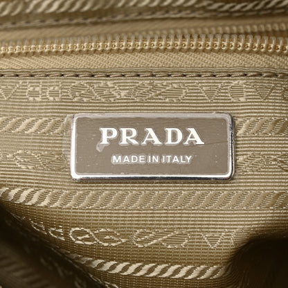 Prada Re-Nylon Vela Saffiano Double Zip Shoulder Bag Deserto 6 of 11