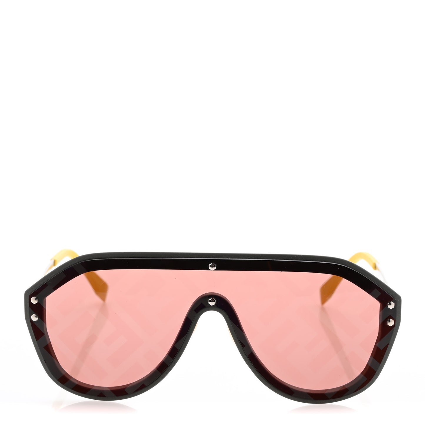 Rubber FF Fabulous Shield Sunglasses FF M0039/G/S Black Yellow