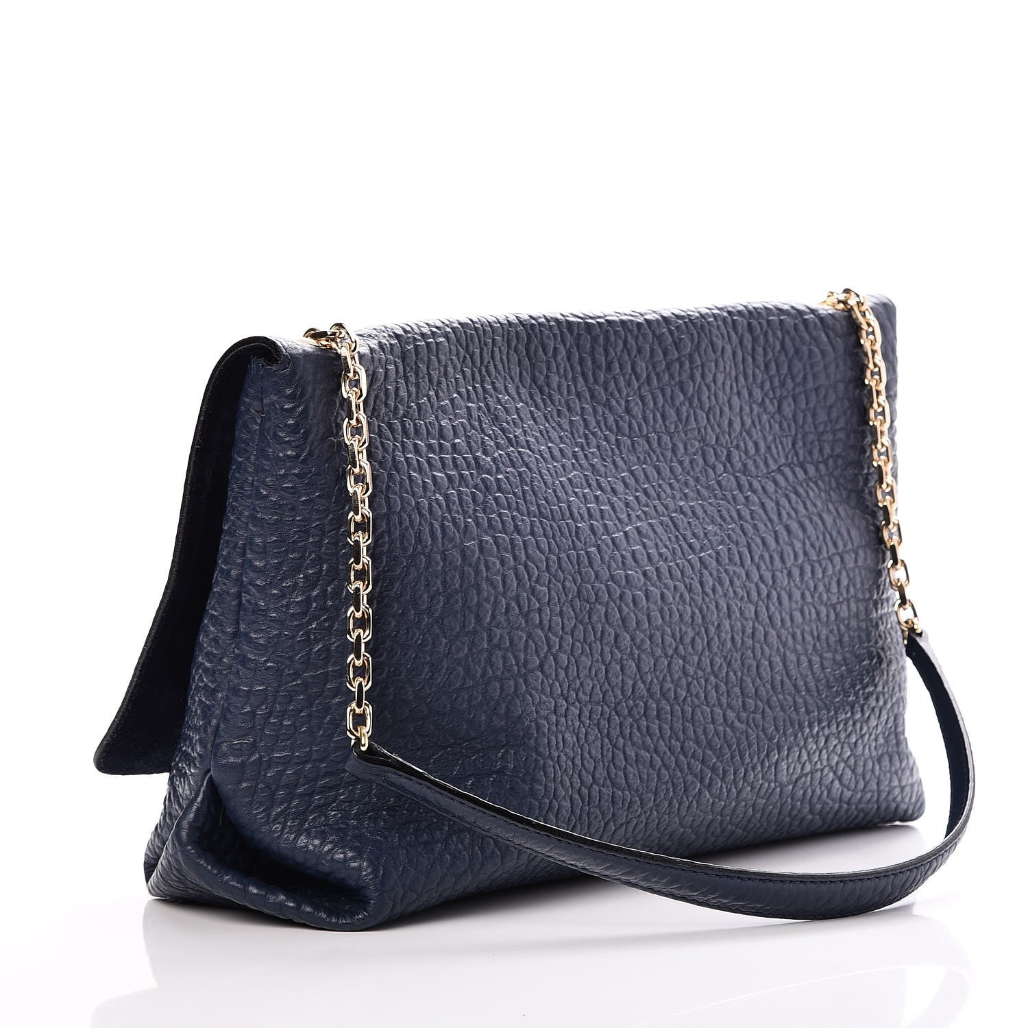 Burberry Signature Grain Large Mildenhall Shoulder Bag Blue 3 of 8