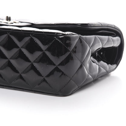 Chanel Patent Quilted Jumbo Double Flap Black 9 of 16