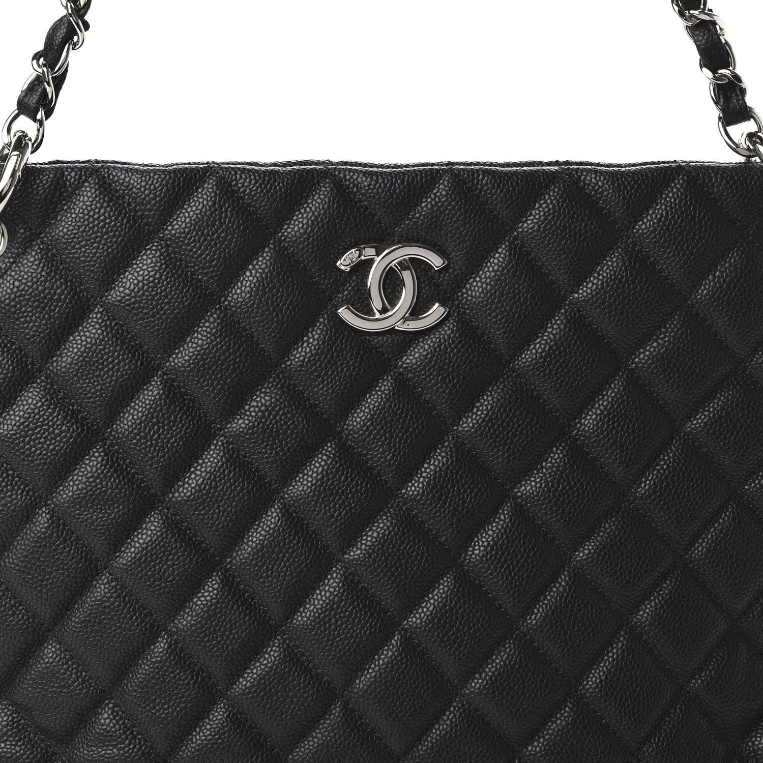 Chanel Caviar Quilted Large CC Shopping Tote Black 10 of 10