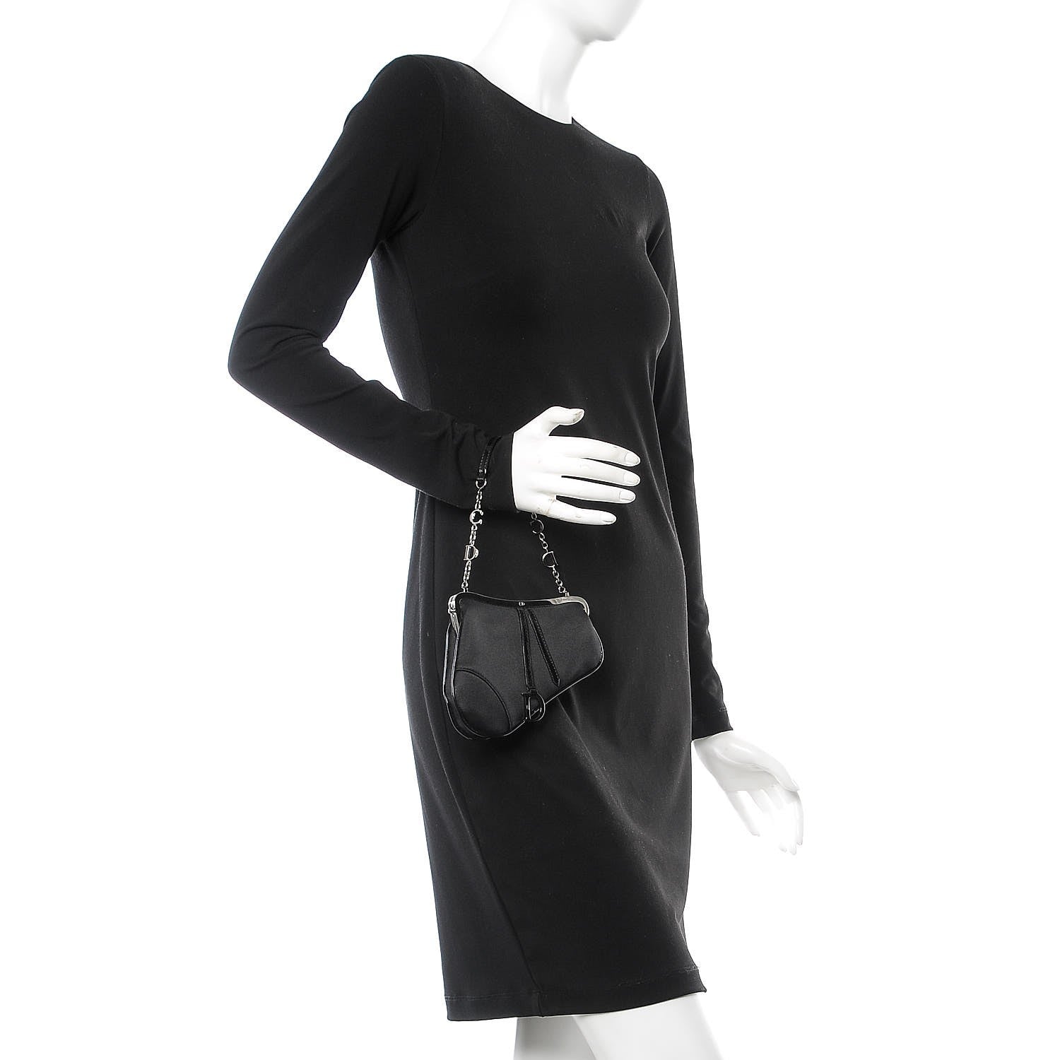 Christian Dior Nylon Mini Saddle Bag Black 2 of 8