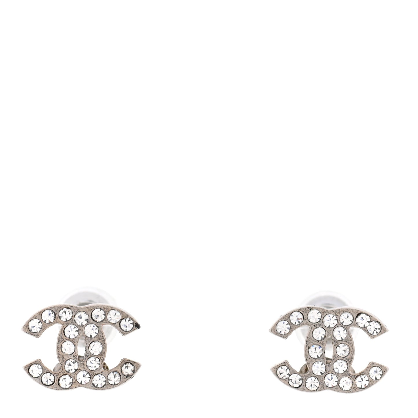 Crystal Mini Timeless CC Earrings Silver